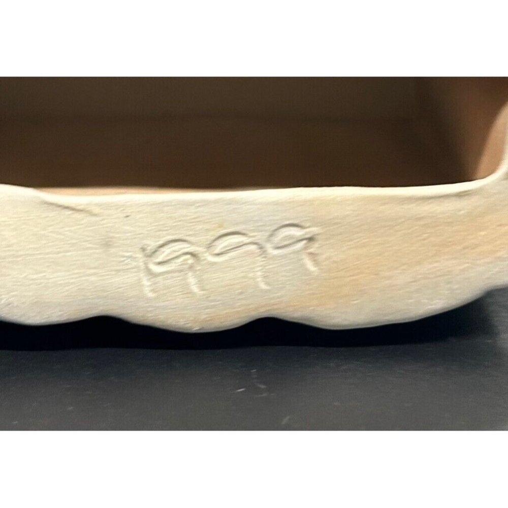 Eldreth Pottery Christmas Blue Salt Glaze Chapel Church Vintage Signed 1999 - Picture 11 of 14